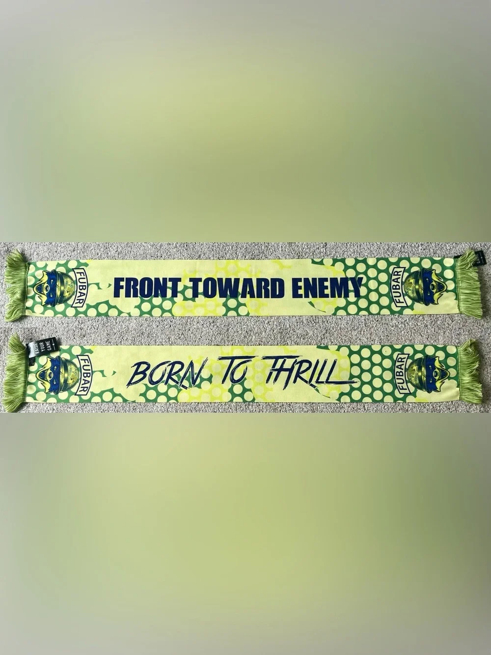 FUBAR (Nashville SC Supporters Military Group) Front Toward Enemy Soccer Scarf